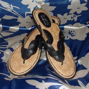 BOC by Born Concept Black Flip Flops Sandals Sz 7